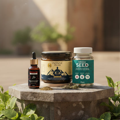 Infinine Prash, SEED & Oil Ultimate Combo for Men’s Best Performance
